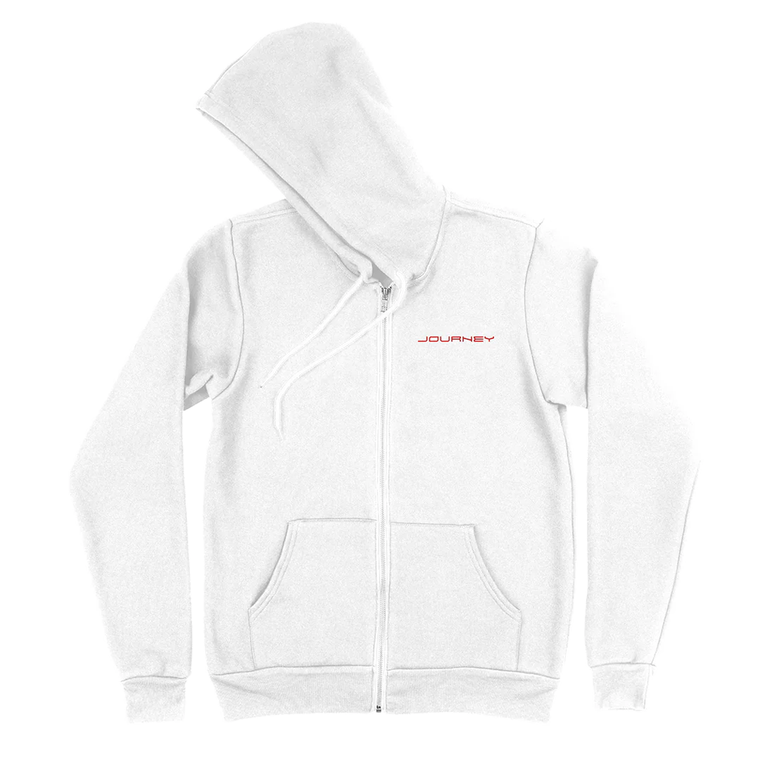 Don't Stop Believin' Zip Hoodie - White - Image 2